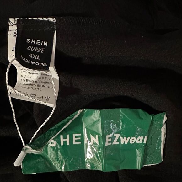 SHEIN Curve Dress Black Drop Waist Flounce Hem EZwear Size 4X NEW - Picture 9 of 10
